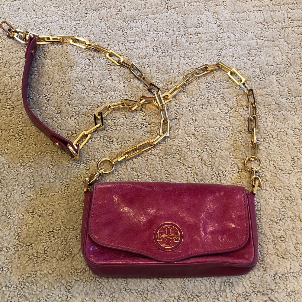 Tory Burch Raspberry Cross Body Bag